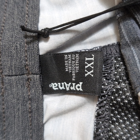 prAna Slope 7" Inseam Performance Active Short, SZ: XXL *NWT* in Charcoal Stripe - Picture 5 of 6